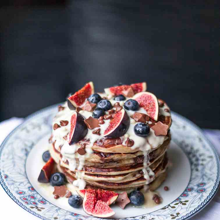 Chocolate Chip Greek Yogurt Pancakes