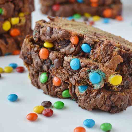 M&M Nutella Swirl Banana Bread