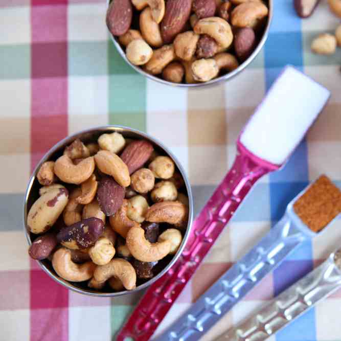 Sweet, Spicy, and Savory Party Nuts