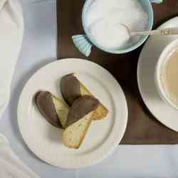 Chocolate Dipped Fennel Biscotti