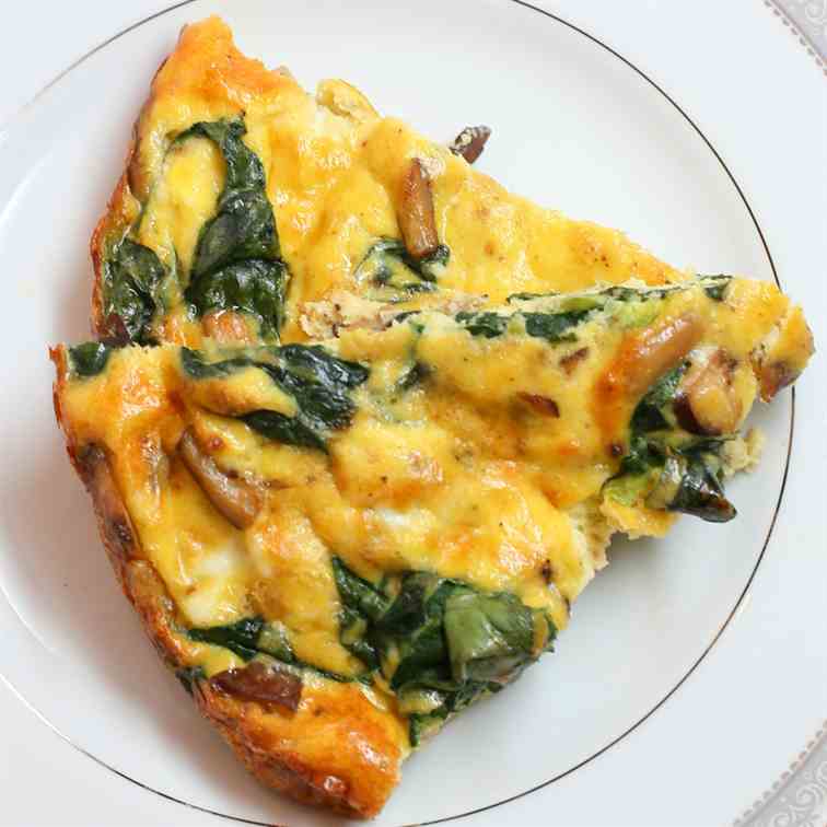 Spinach, Shiitake, & Goat Cheese Frittata