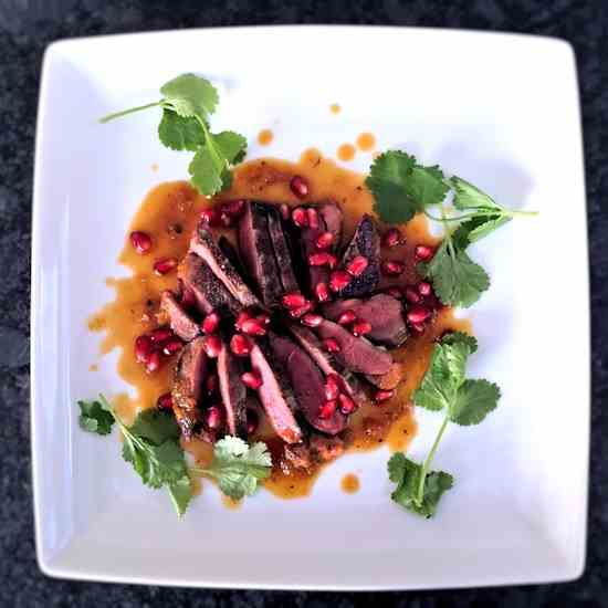 pan fried wood pigeon