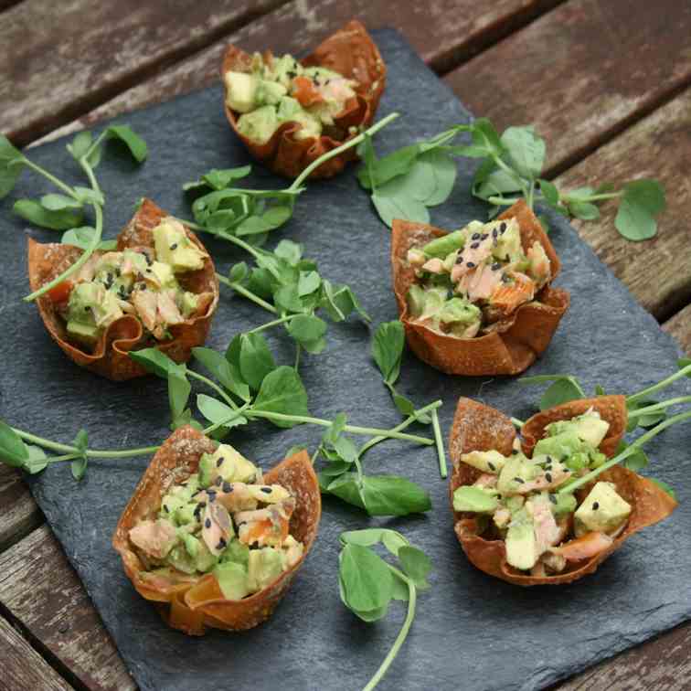 Salmon and Avocado Bites