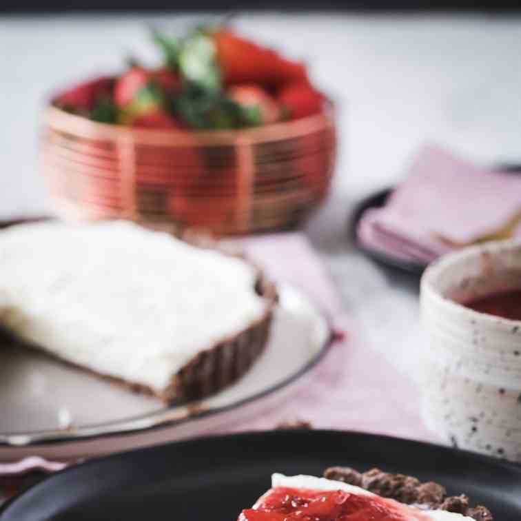 Strawberry Pink Peppercorn Mousse Tart