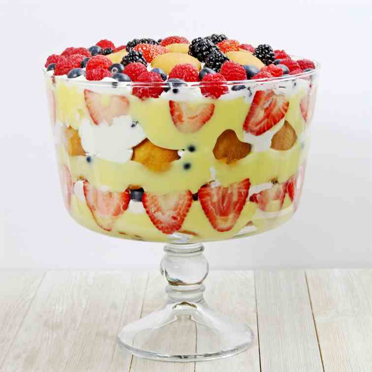 Patriotic Berry Trifle