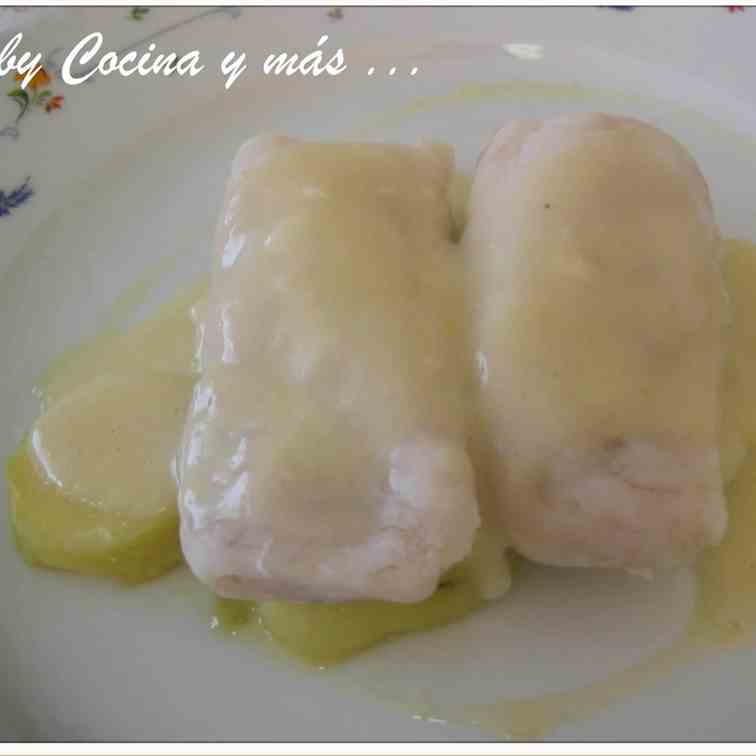 Hake with lemon sauce