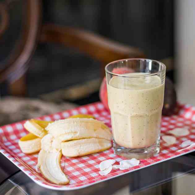 After-Workout Peach Banana Protein Shake