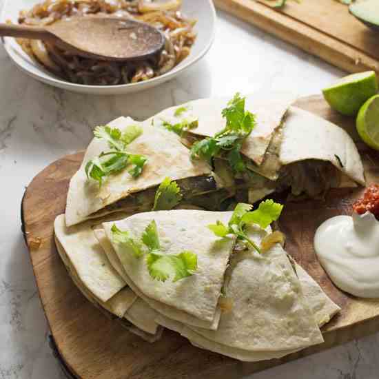 Portobello - Caramelised Onion Quesadillas