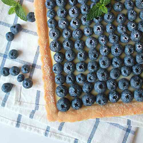 Blueberry lemon curd tart