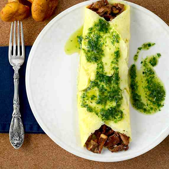 Wild Mushroom Omelette Recipe