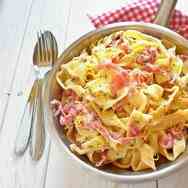 TAGLIATELLE WITH HAM AND LEMON