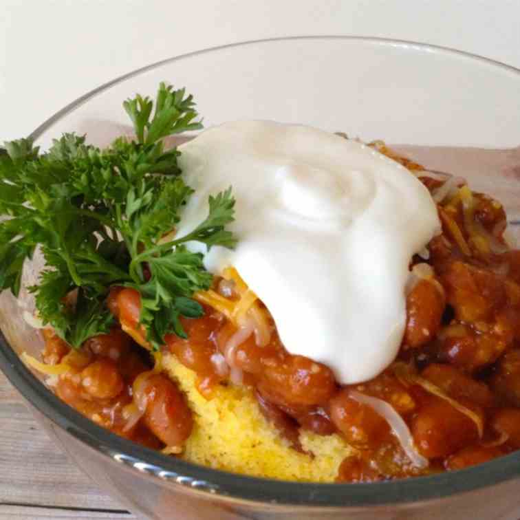 Turkey Chili with Cornbread