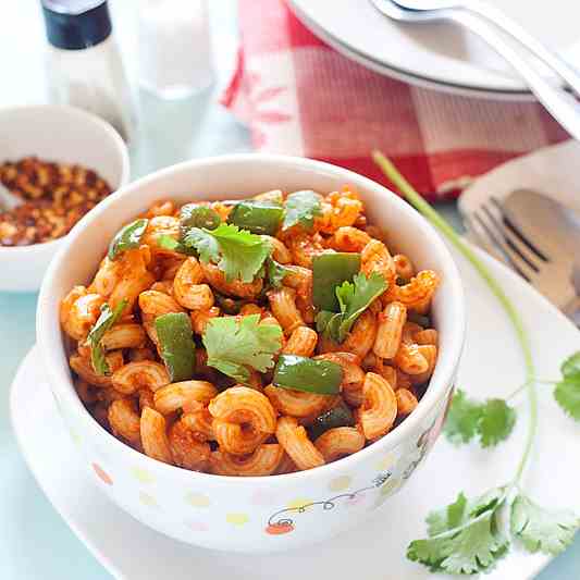 Macaroni with an Indian twist