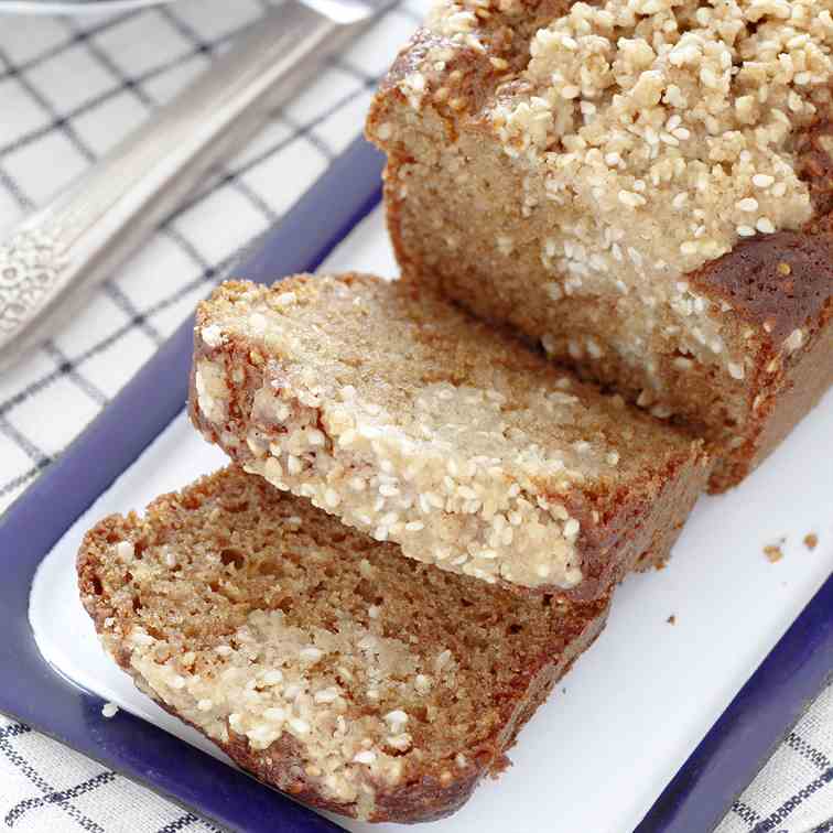 Tahini Honey Cake with Sesame Streusel