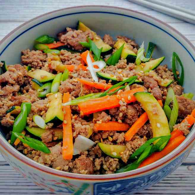 Korean Ground Beef Stir Fry