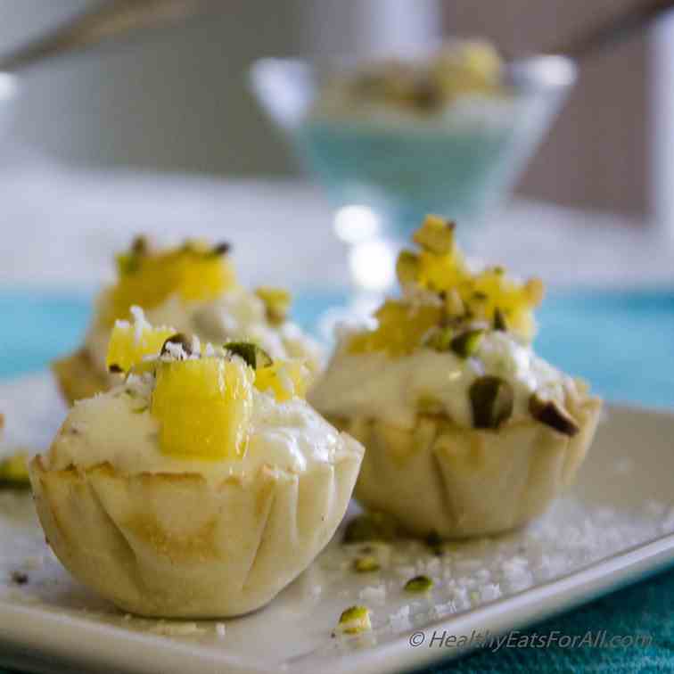 Pineapple Pistachio Greek Yogurt Bites