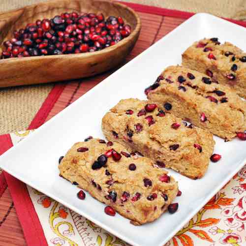 Whole Wheat Pomegranate Scones