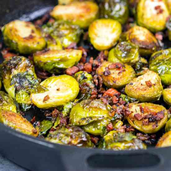 Roasted Brussels Sprouts & Pancetta