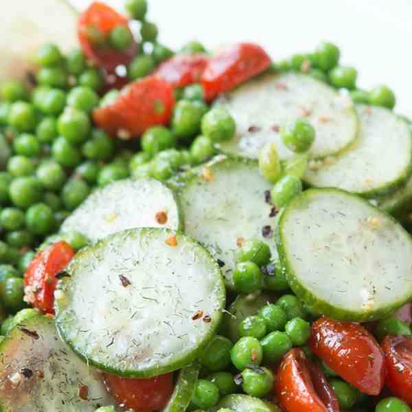 dill pea and cucumber salad