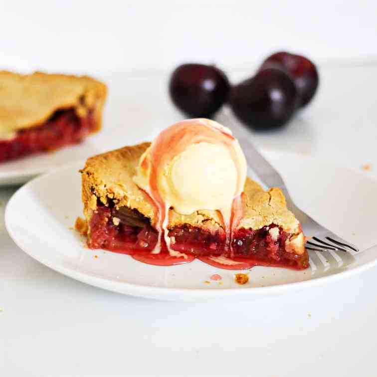 Plum - Rhubarb Pie