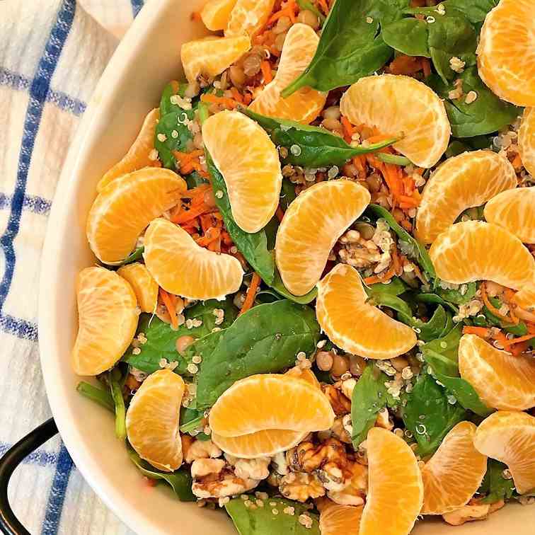 Spinach Quinoa Salad w- Orange Vinaigrette