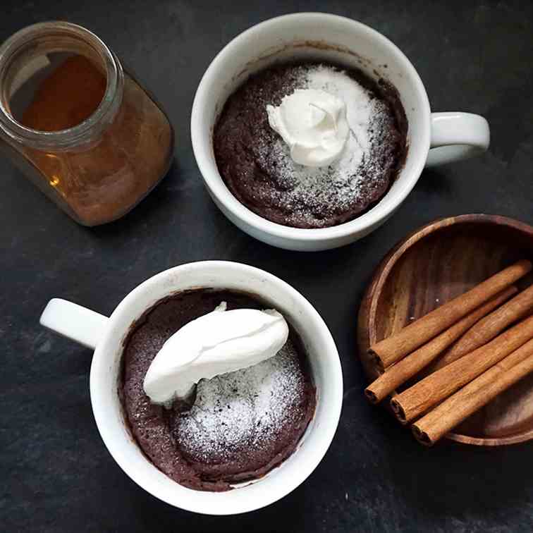 Mexican chocolate coffee mug cake