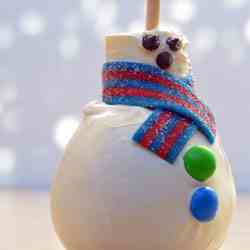 Chocolate Caramel Snowman Apple