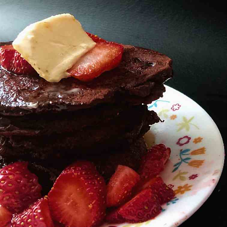 Double Chocolate Pancakes