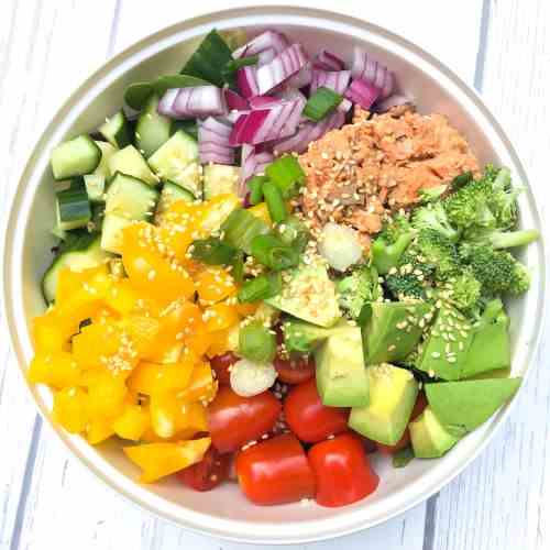 Salmon Salad with Sesame-Orange Dressing