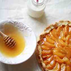 rustic apricot Galette with burnt honey