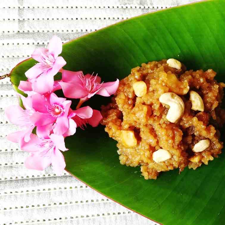 Sweet pongal recipe - sakkarai pongal reci