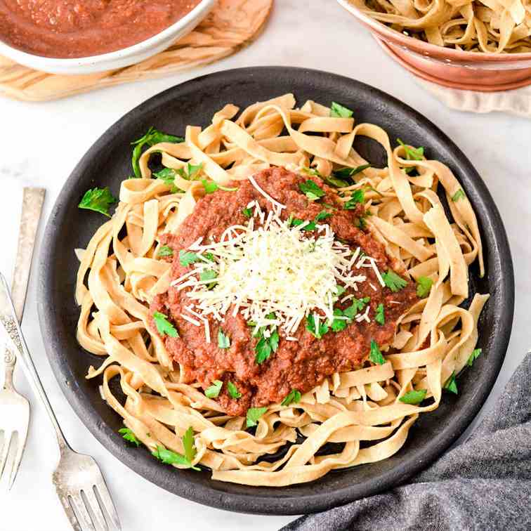 Fresh Tomato - Zucchini Pasta Sauce