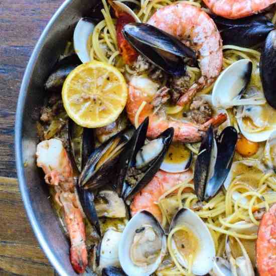 Sausage and Shellfish Pasta