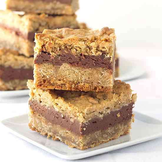 Chocolate Peanut Butter Oatmeal Bars