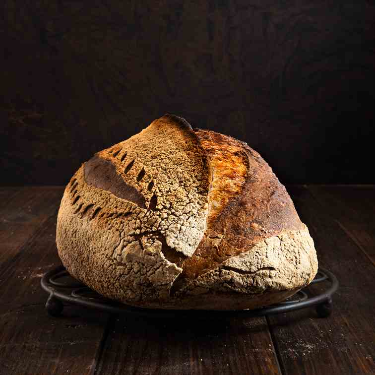Open crumb basic sourdough bread