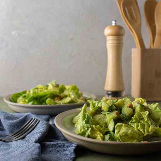 Summer Salad with Avocado Dressing