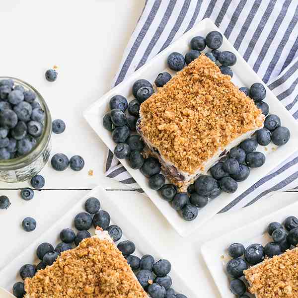 Blueberry Icebox Crunch Cake