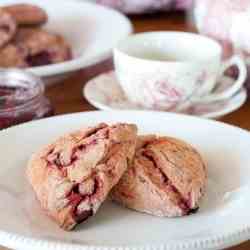 Raspberry Chocolate Chip Scones