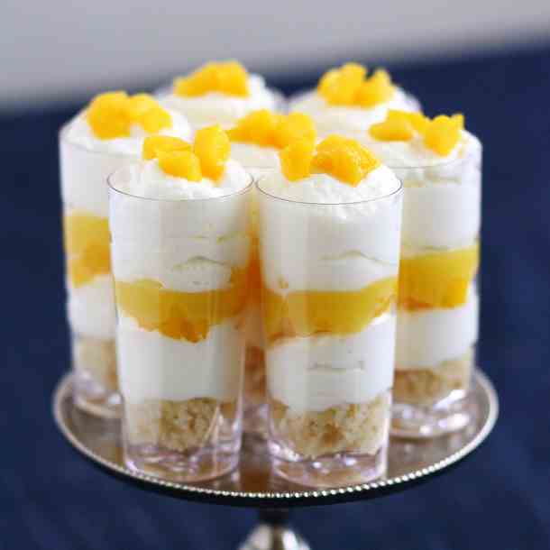 Yuzu Mango Coconut Cake Shots