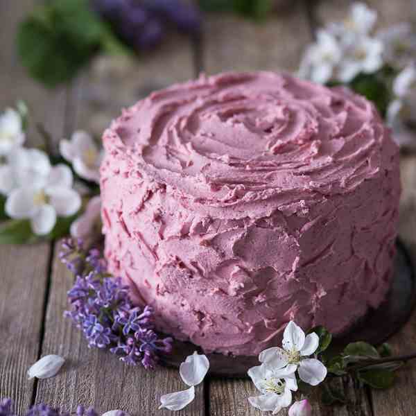 Chocolate raspberry layer cake