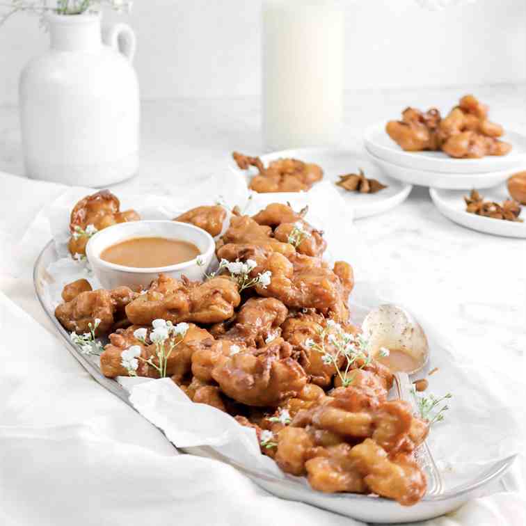 Apple Pie Fritters with Spiced Apple Glaze