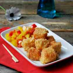 Breaded cheese cubes