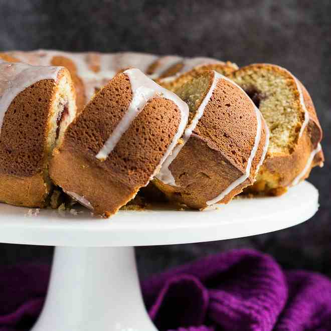 Peanut Butter and Jam Bundt Cake