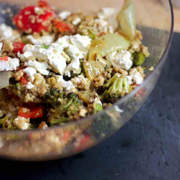 Bulgur with Roasted Vegetables Salad
