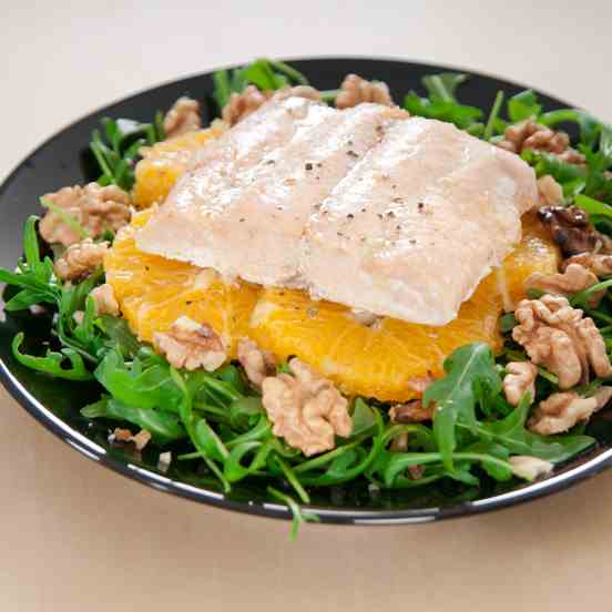 Salmon with Rocket and Oranges.