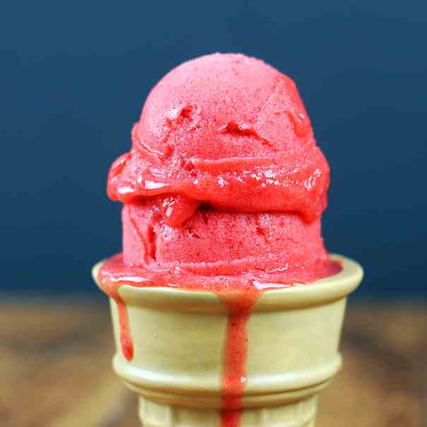 3 Ingredient Fresh Strawberry Sorbet