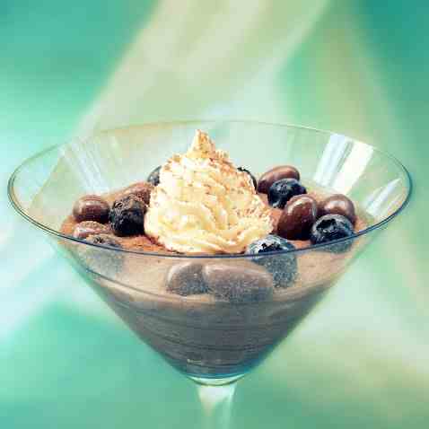 Chilled Chocolate Rum and Raisin Custard 