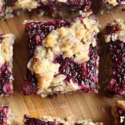 Oatmeal Chia Marionberry Bars