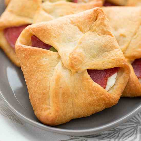 Salami and Cream Cheese Bundles