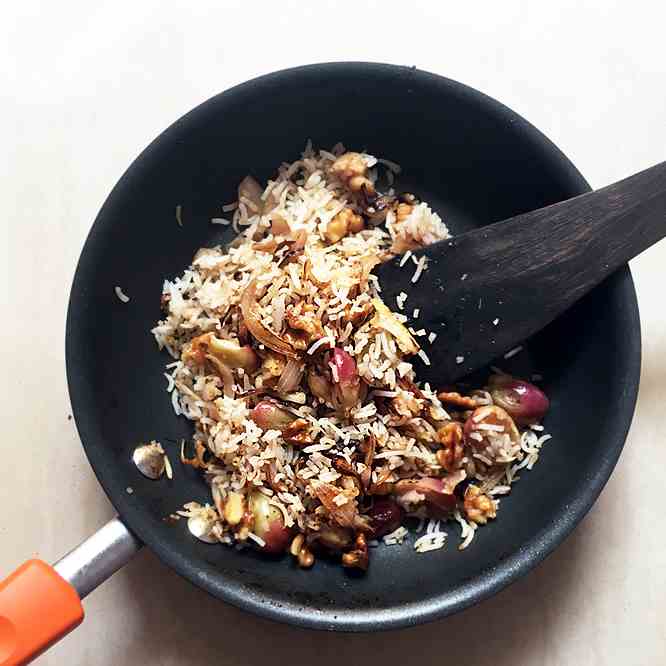 Grape and Walnut Fried Rice